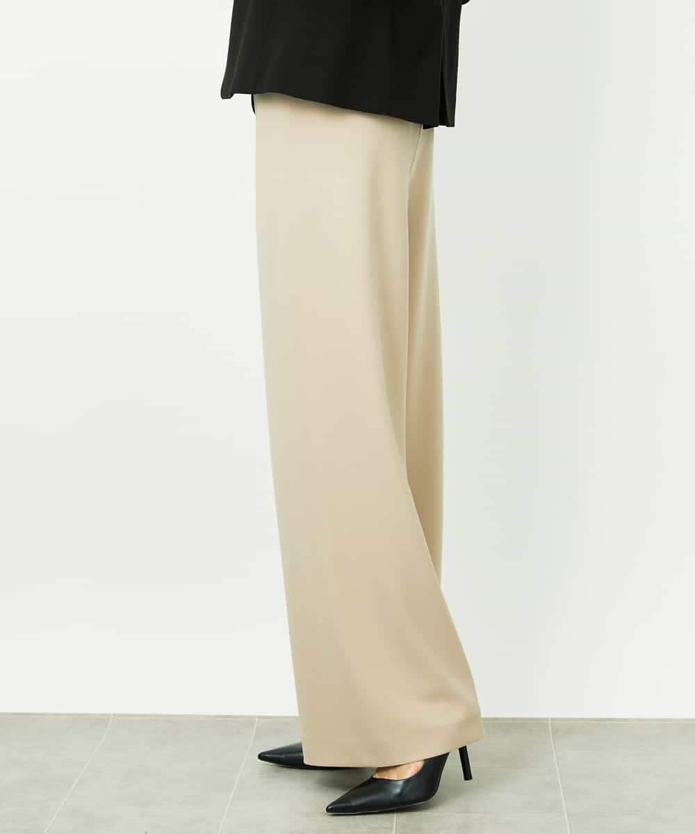 FMLDD02220 MICHEL KLEIN(ミッシェルクラン) [リラックスボトム]シームレスワイドパンツ ベージュ