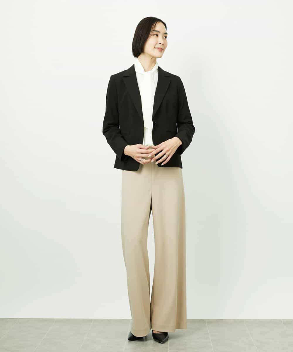 FMLDD02220 MICHEL KLEIN(ミッシェルクラン) [リラックスボトム]シームレスワイドパンツ ベージュ