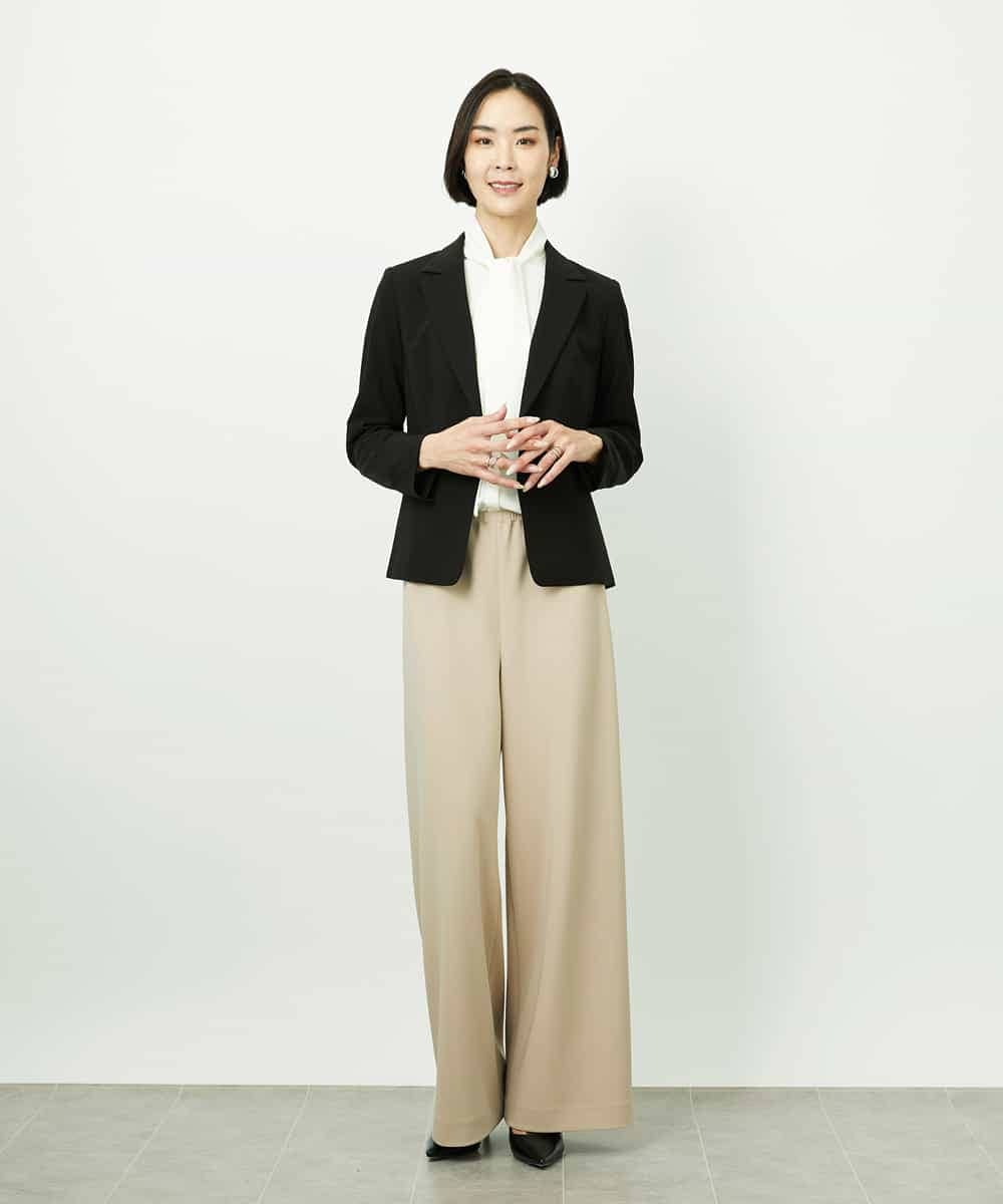 FMLDD02220 MICHEL KLEIN(ミッシェルクラン) [リラックスボトム]シームレスワイドパンツ ベージュ