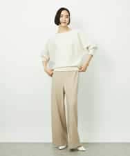 FMLDD02220 MICHEL KLEIN(ミッシェルクラン) [リラックスボトム]シームレスワイドパンツ ベージュ