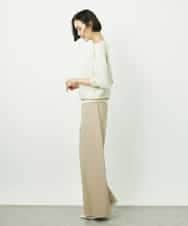 FMLDD02220 MICHEL KLEIN(ミッシェルクラン) [リラックスボトム]シームレスワイドパンツ ベージュ
