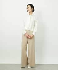 FMLDD02220 MICHEL KLEIN(ミッシェルクラン) [リラックスボトム]シームレスワイドパンツ ベージュ