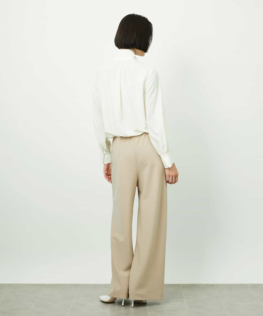 FMLDD02220 MICHEL KLEIN(ミッシェルクラン) [リラックスボトム]シームレスワイドパンツ ベージュ