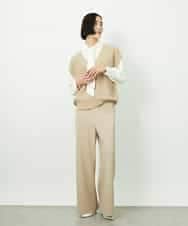 FMLDD02220 MICHEL KLEIN(ミッシェルクラン) [リラックスボトム]シームレスワイドパンツ ベージュ