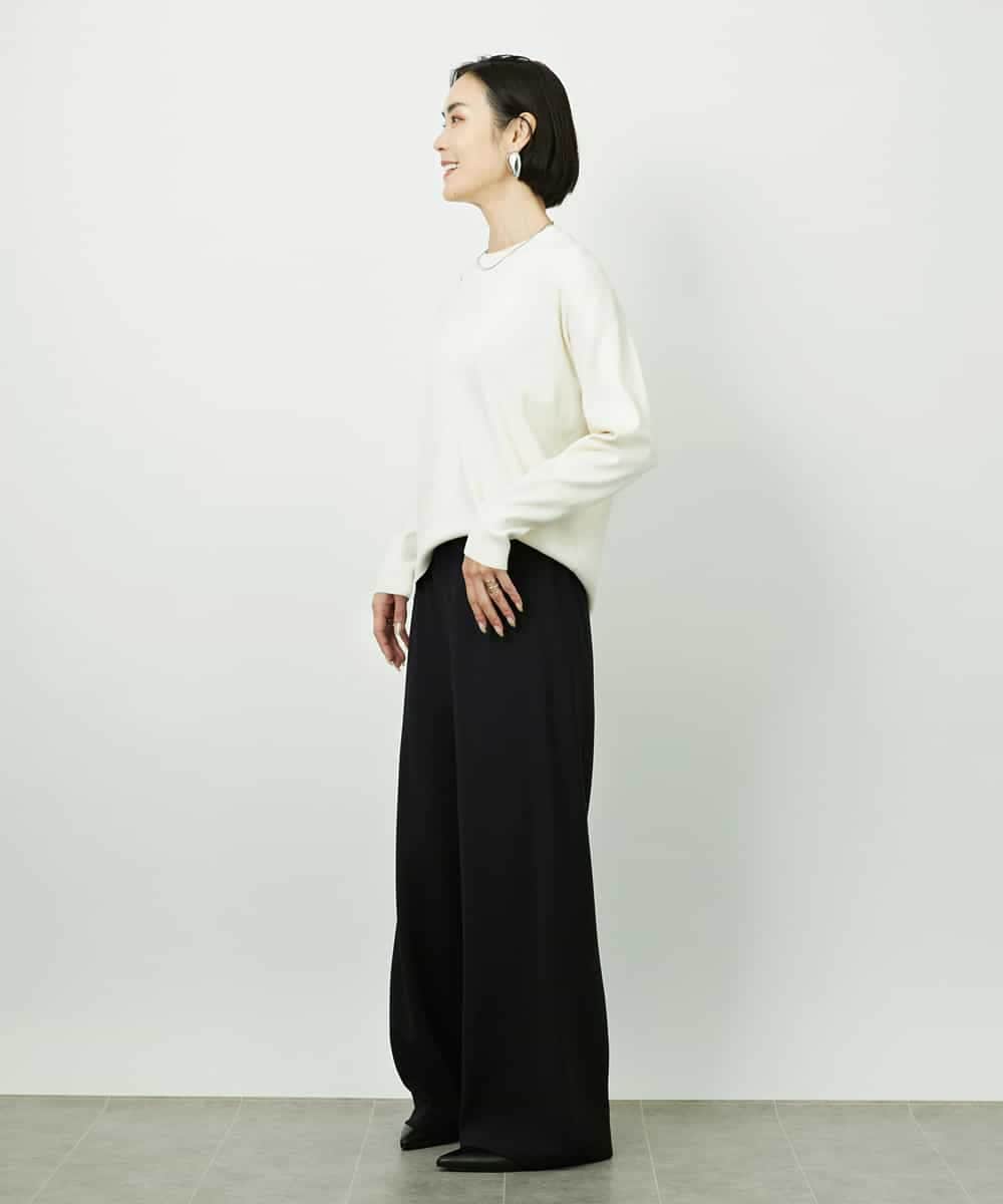 FMLDD02220 MICHEL KLEIN(ミッシェルクラン) [リラックスボトム]シームレスワイドパンツ ベージュ