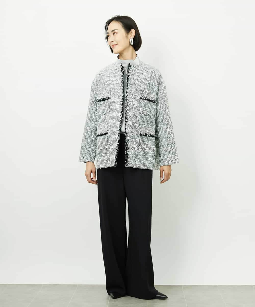 FMLDD02220 MICHEL KLEIN(ミッシェルクラン) [リラックスボトム]シームレスワイドパンツ ベージュ