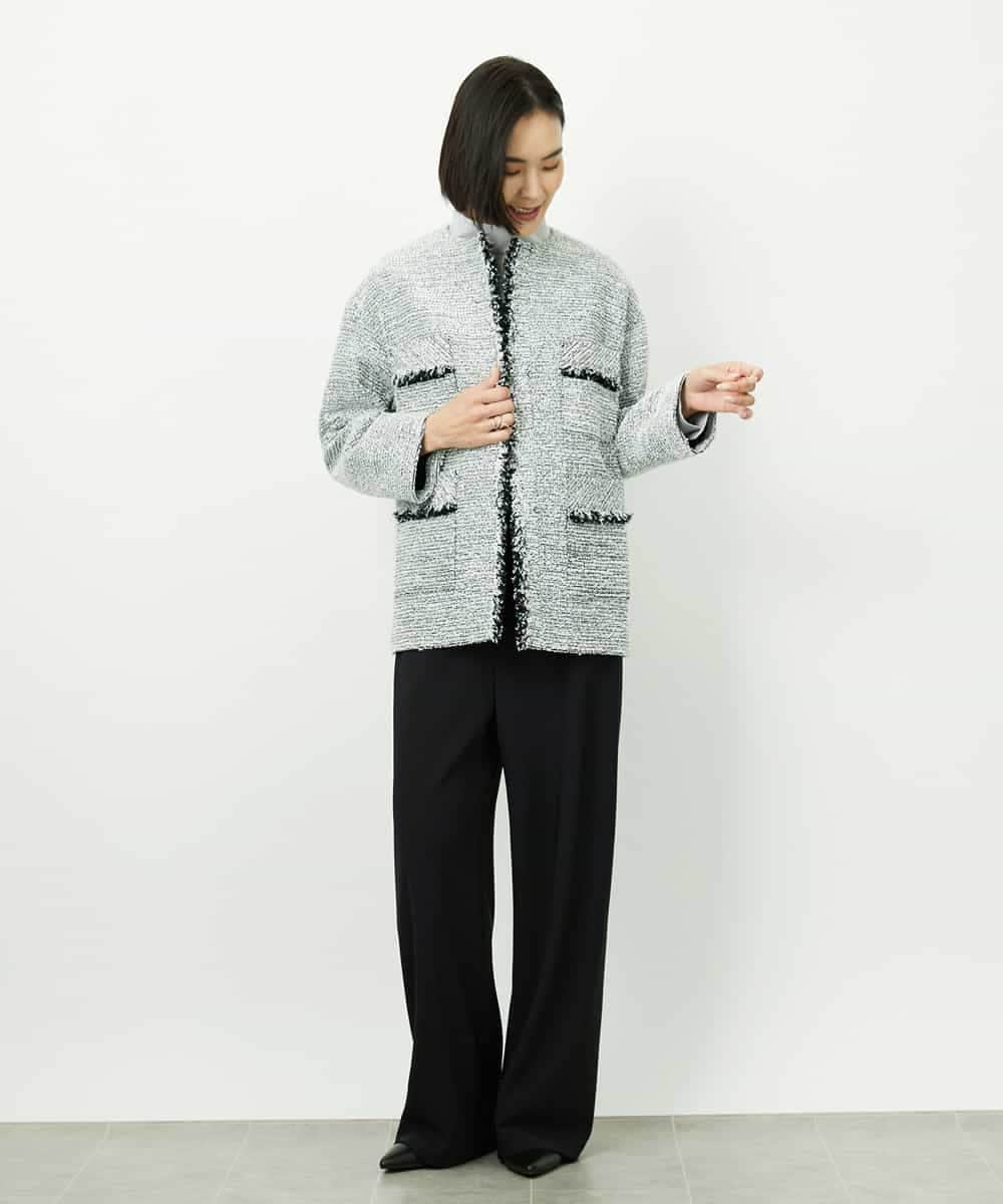 FMLDD02220 MICHEL KLEIN(ミッシェルクラン) [リラックスボトム]シームレスワイドパンツ ベージュ