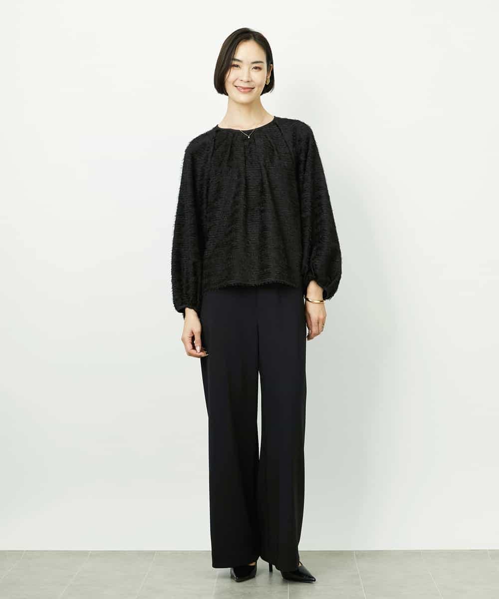 FMLDD02220 MICHEL KLEIN(ミッシェルクラン) [リラックスボトム]シームレスワイドパンツ ベージュ