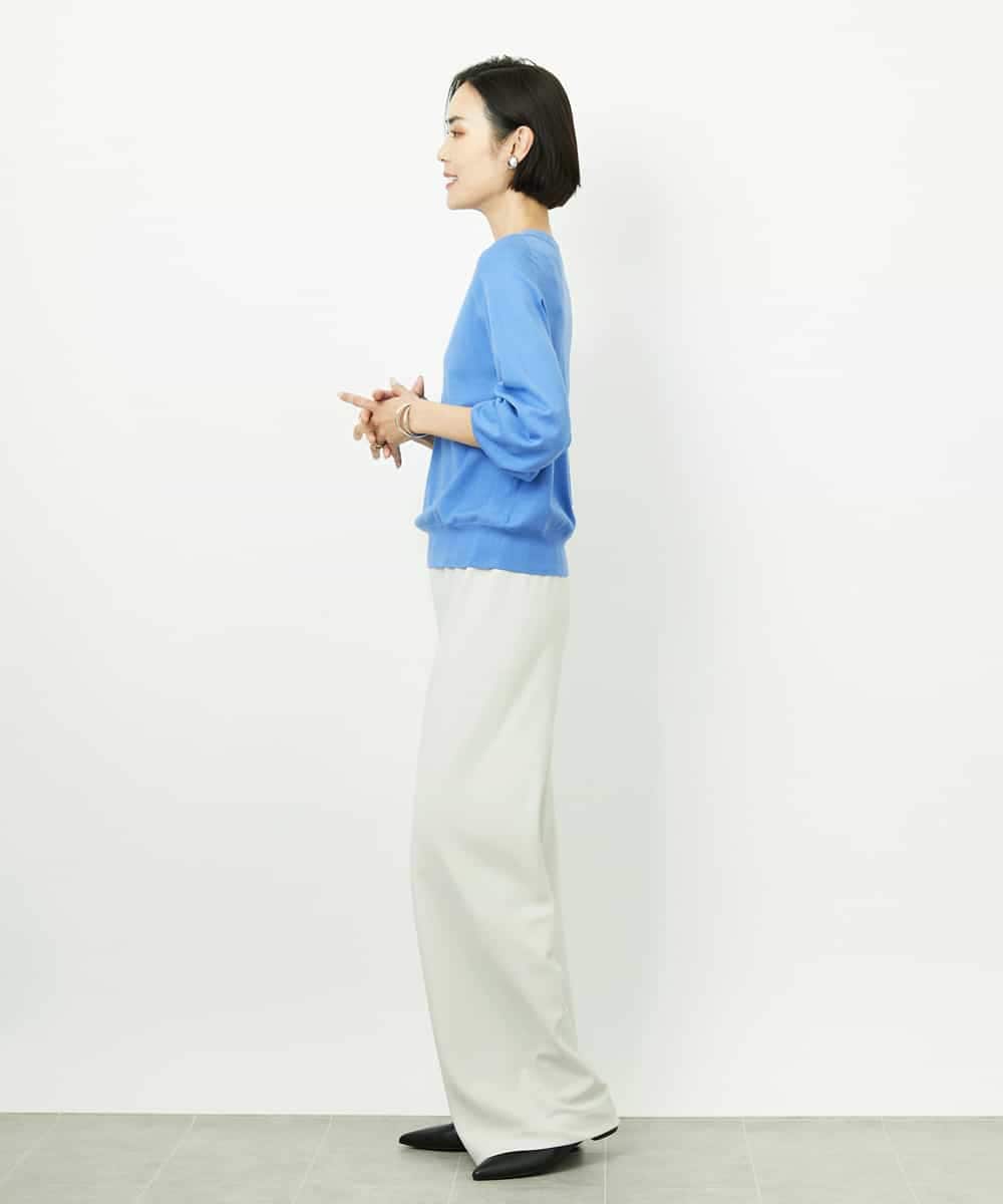 FMLDD02220 MICHEL KLEIN(ミッシェルクラン) [リラックスボトム]シームレスワイドパンツ ベージュ