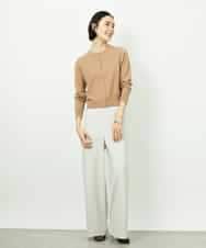 FMLDD02220 MICHEL KLEIN(ミッシェルクラン) [リラックスボトム]シームレスワイドパンツ ベージュ