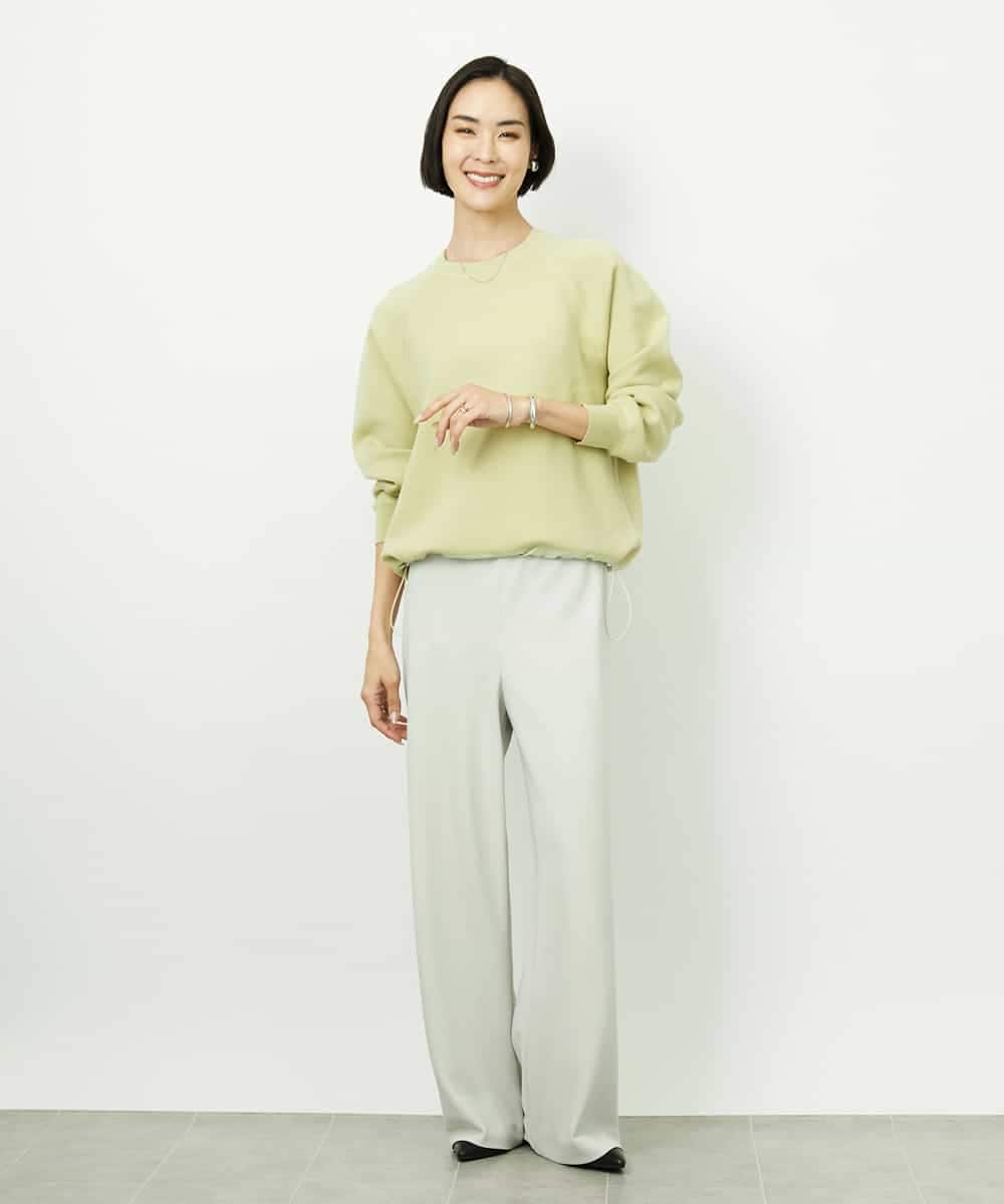 FMLDD02220 MICHEL KLEIN(ミッシェルクラン) [リラックスボトム]シームレスワイドパンツ ベージュ