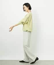 FMLDD02220 MICHEL KLEIN(ミッシェルクラン) [リラックスボトム]シームレスワイドパンツ ベージュ