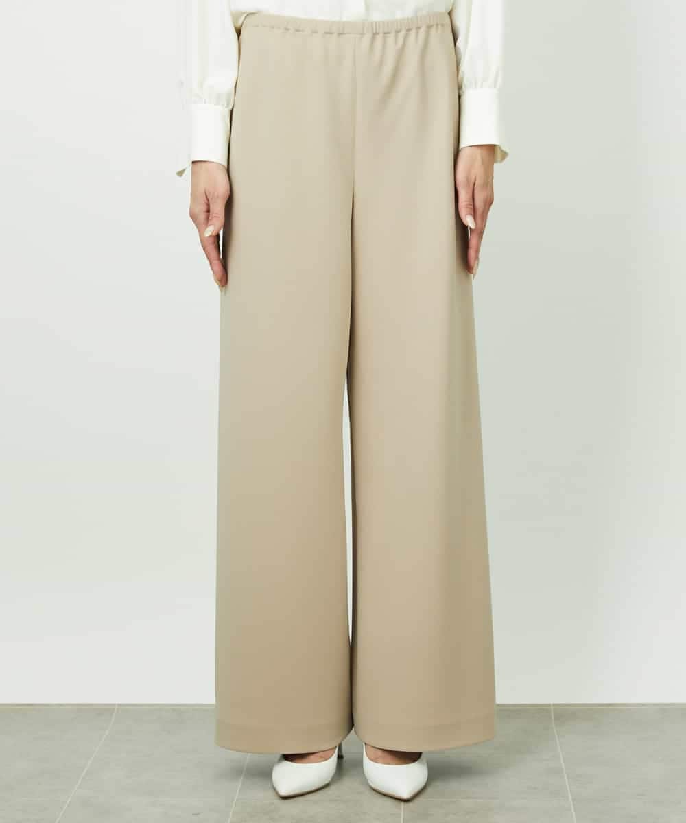 FMLDD02220 MICHEL KLEIN(ミッシェルクラン) [リラックスボトム]シームレスワイドパンツ ベージュ