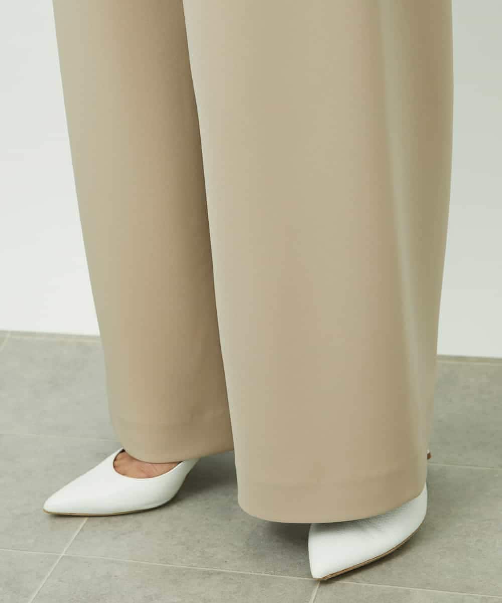 FMLDD02220 MICHEL KLEIN(ミッシェルクラン) [リラックスボトム]シームレスワイドパンツ ベージュ