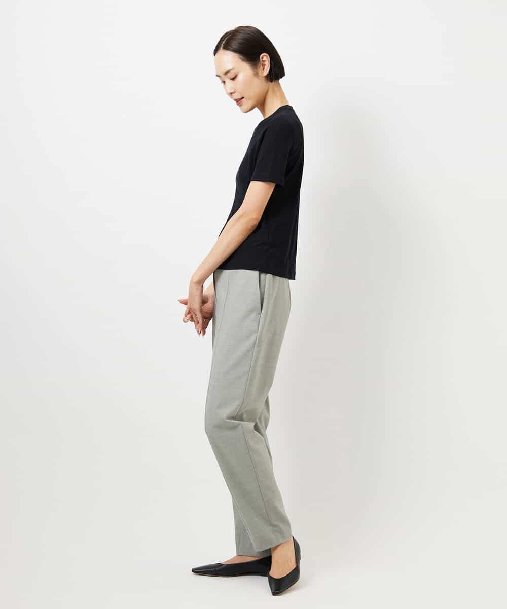 FMLDD10270 MICHEL KLEIN(ミッシェルクラン) [2WAYストレッチ]テーパードパンツ ライトグレー