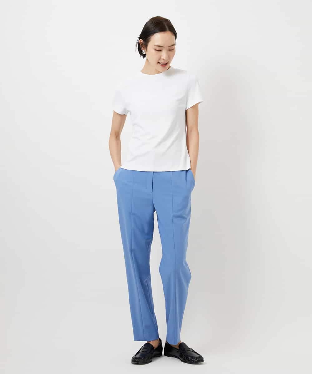 FMLDD10270 MICHEL KLEIN(ミッシェルクラン) [2WAYストレッチ]テーパードパンツ ライトグレー