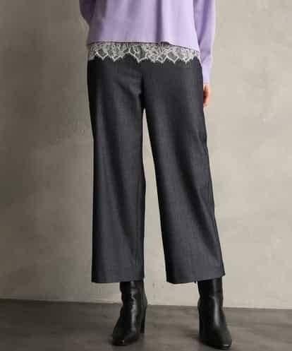 FMLDH53180 MICHEL KLEIN [定番人気/新色追加]デニムライク裏起毛ワイドパンツ