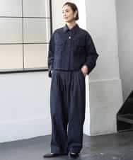 FMLGD01450 MICHEL KLEIN(ミッシェルクラン) [セットアップ対応]デニムバレルパンツ ネイビー