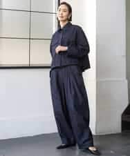 FMLGD01450 MICHEL KLEIN(ミッシェルクラン) [セットアップ対応]デニムバレルパンツ ネイビー