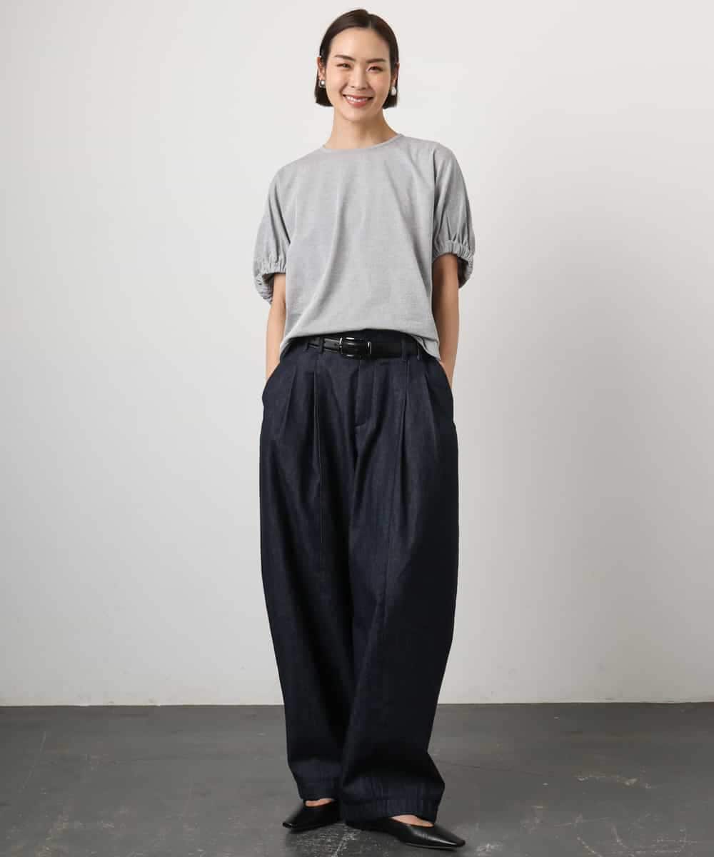 FMLGD01450 MICHEL KLEIN(ミッシェルクラン) [セットアップ対応]デニムバレルパンツ ネイビー