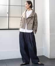 FMLGD01450 MICHEL KLEIN(ミッシェルクラン) [セットアップ対応]デニムバレルパンツ ネイビー