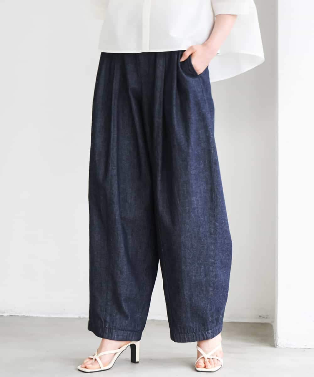 FMLGD01450 MICHEL KLEIN(ミッシェルクラン) [セットアップ対応]デニムバレルパンツ ネイビー