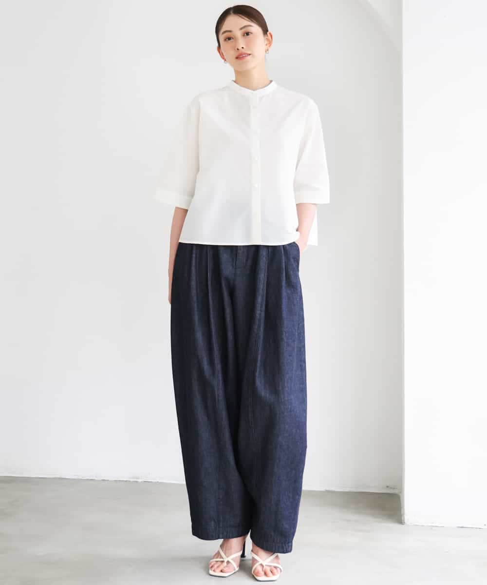 FMLGD01450 MICHEL KLEIN(ミッシェルクラン) [セットアップ対応]デニムバレルパンツ ネイビー