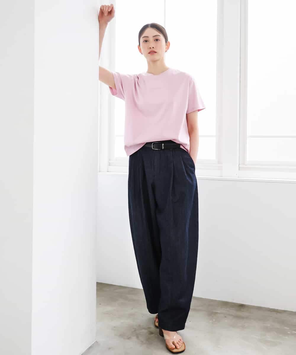 FMLGD01450 MICHEL KLEIN(ミッシェルクラン) [セットアップ対応]デニムバレルパンツ ネイビー
