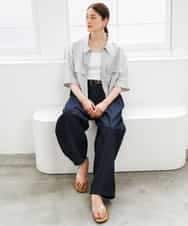 FMLGD01450 MICHEL KLEIN(ミッシェルクラン) [セットアップ対応]デニムバレルパンツ ネイビー