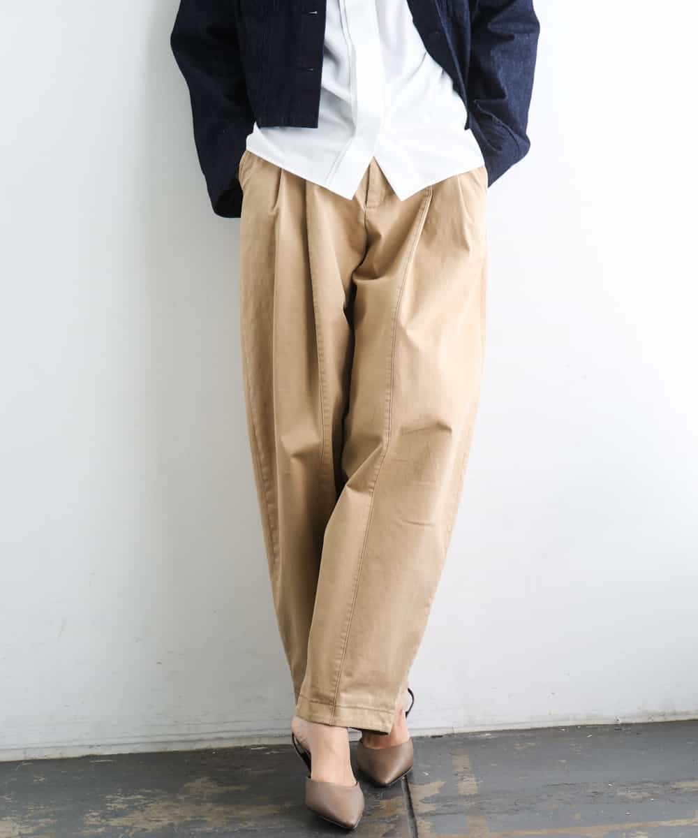FMLGD02240 MICHEL KLEIN(ミッシェルクラン) チノバレルパンツ ベージュ