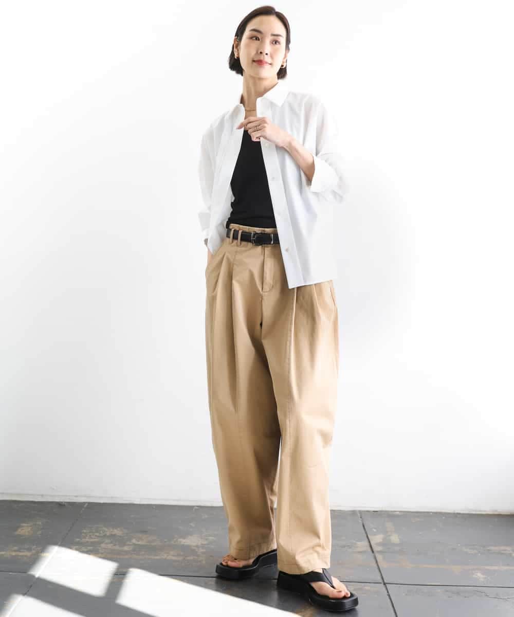 FMLGD02240 MICHEL KLEIN(ミッシェルクラン) チノバレルパンツ ベージュ