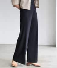 FMLGD04220 MICHEL KLEIN(ミッシェルクラン) [リラックスボトム]シームレスワイドパンツ ブラック
