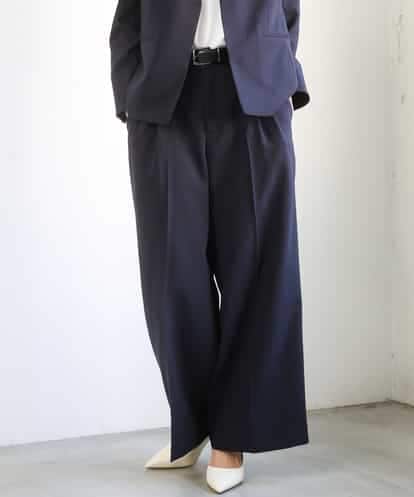 FMLGD05290 MICHEL KLEIN [セットアップ対応]ツイードライク ワイドパンツ