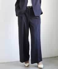FMLGD05290 MICHEL KLEIN(ミッシェルクラン) [セットアップ対応]ツイードライク ワイドパンツ ベージュ
