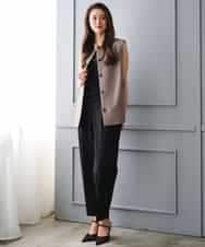 FMLGD06220 MICHEL KLEIN(ミッシェルクラン) [リラックスボトム]テーパードパンツ ベージュ