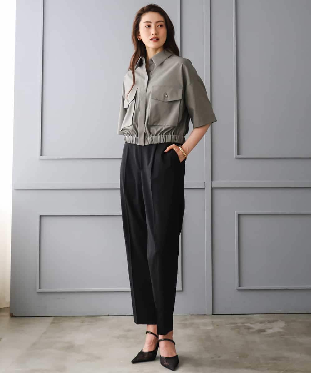 FMLGD06220 MICHEL KLEIN(ミッシェルクラン) [リラックスボトム]テーパードパンツ ベージュ