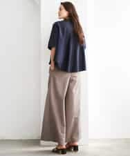 FMLGD13280 MICHEL KLEIN(ミッシェルクラン) [セットアップ対応/リラックスボトム]ドローストリングワイドパンツ ブラック