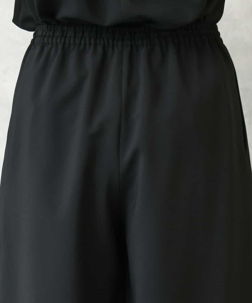 FMLGD13280 MICHEL KLEIN(ミッシェルクラン) [セットアップ対応/リラックスボトム]ドローストリングワイドパンツ ブラック