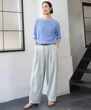 FMLGE01450 MICHEL KLEIN(ミッシェルクラン) [セットアップ対応]デニムバレルパンツ ライトグレー