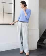 FMLGE01450 MICHEL KLEIN(ミッシェルクラン) [セットアップ対応]デニムバレルパンツ ライトグレー