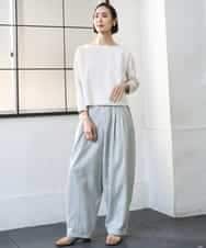 FMLGE01450 MICHEL KLEIN(ミッシェルクラン) [セットアップ対応]デニムバレルパンツ ライトグレー