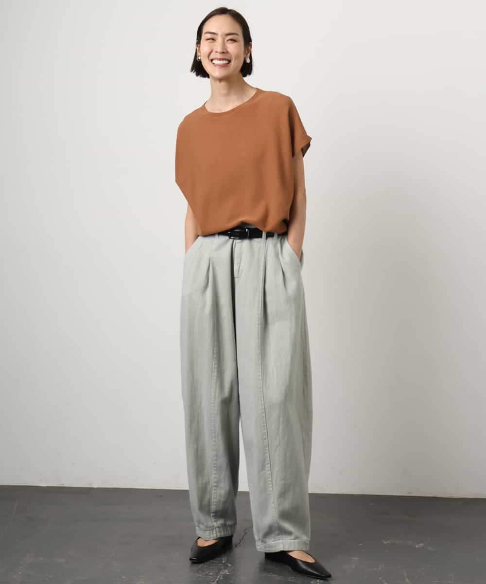 FMLGE01450 MICHEL KLEIN(ミッシェルクラン) [セットアップ対応]デニムバレルパンツ ライトグレー