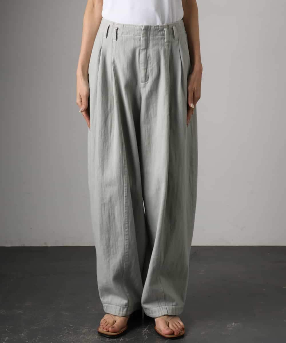 FMLGE01450 MICHEL KLEIN(ミッシェルクラン) [セットアップ対応]デニムバレルパンツ ライトグレー