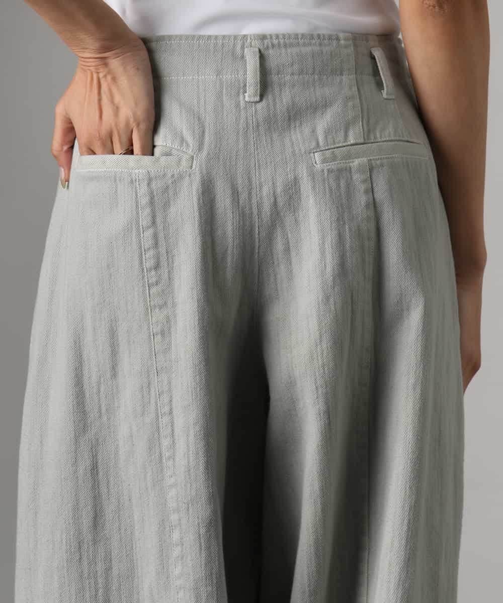 FMLGE01450 MICHEL KLEIN(ミッシェルクラン) [セットアップ対応]デニムバレルパンツ ライトグレー