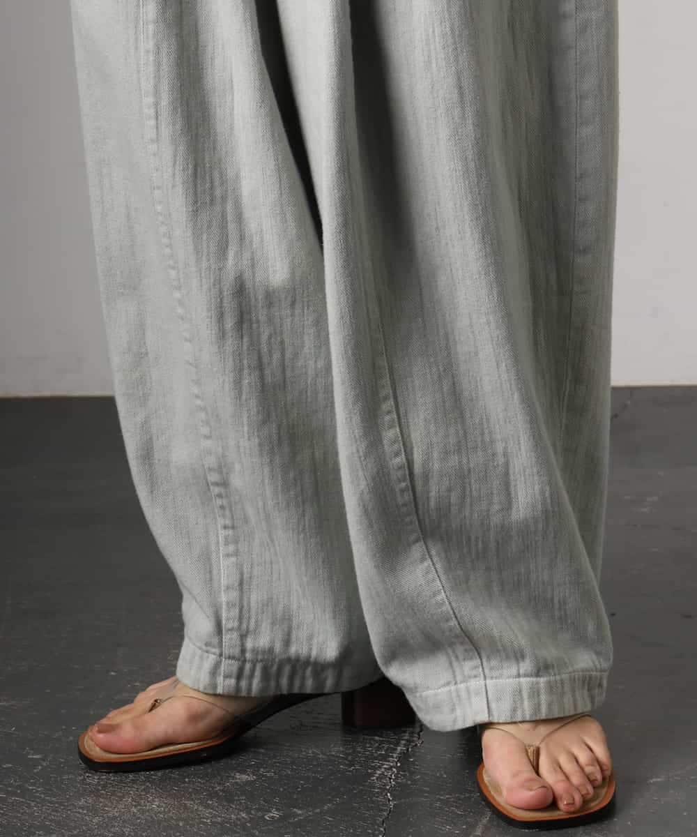 FMLGE01450 MICHEL KLEIN(ミッシェルクラン) [セットアップ対応]デニムバレルパンツ ライトグレー