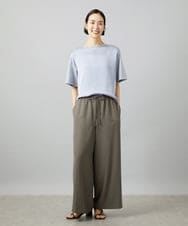 FMLHD02280 MICHEL KLEIN(ミッシェルクラン) [リラックスボトム]ドローストリング ワイドパンツ カーキ