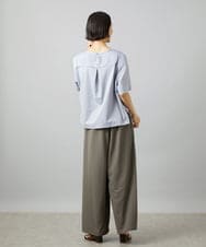FMLHD02280 MICHEL KLEIN(ミッシェルクラン) [リラックスボトム]ドローストリング ワイドパンツ カーキ