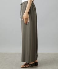 FMLHD02280 MICHEL KLEIN(ミッシェルクラン) [リラックスボトム]ドローストリング ワイドパンツ カーキ