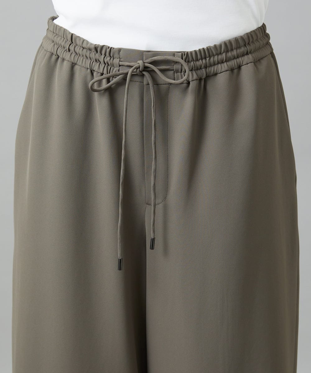 FMLHD02280 MICHEL KLEIN(ミッシェルクラン) [リラックスボトム]ドローストリング ワイドパンツ カーキ