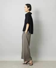 FMLHD02280 MICHEL KLEIN(ミッシェルクラン) [リラックスボトム]ドローストリング ワイドパンツ カーキ